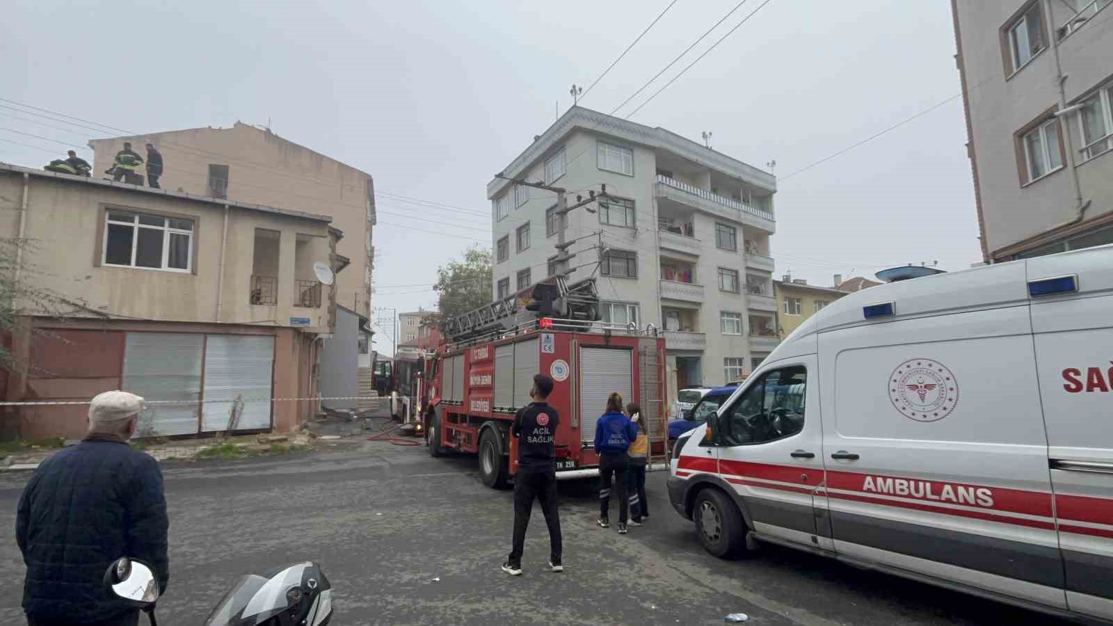 Tekirdağda Baca Yangını Korkuttu