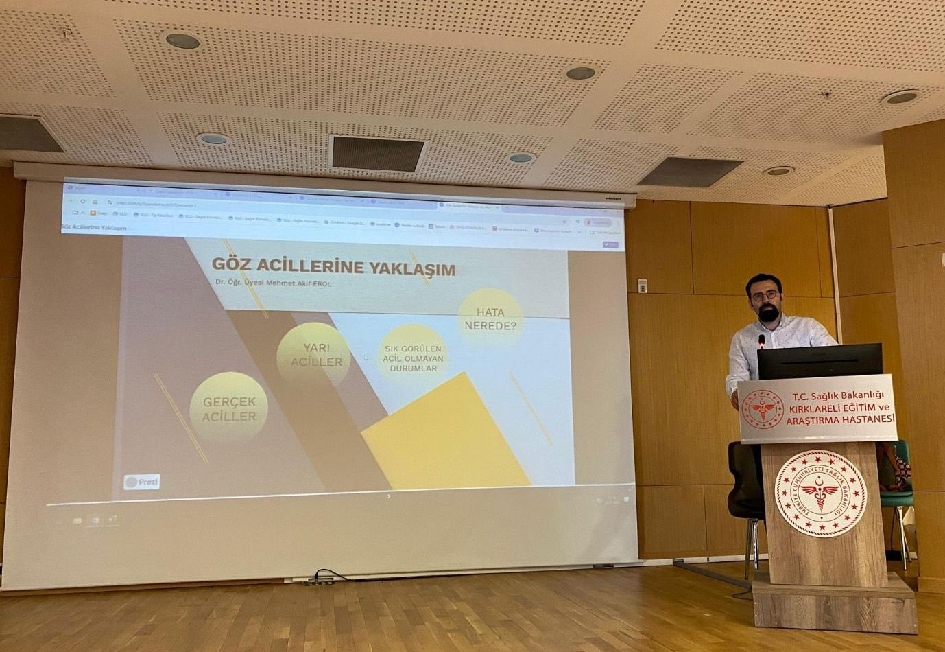 Kırklarelinde Göz Acillerinde Yaklaşım İlkeleri Konulu Konferans Düzenlendi