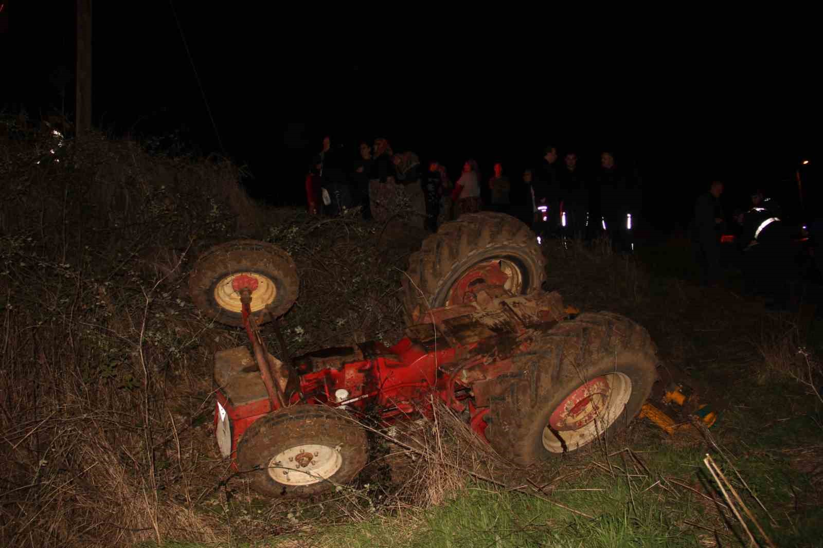 Çanda Takla Atan Traktör Ters Döndü: 1 Yaralı