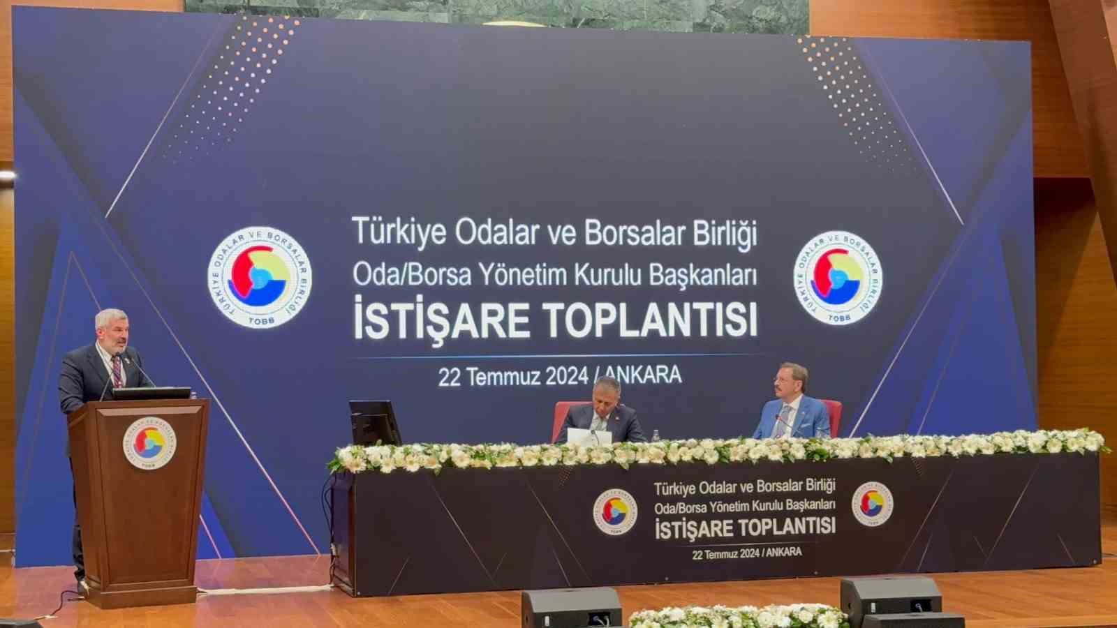 Çerkezköy Ticaret Ve Sanayi Odası Yönetim Kurulu Başkanı Çetin, Tobbdaki Toplantıda Taleplerini Dile Getirdi