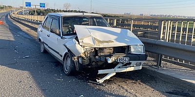 ÇORLU ÇEVRE YOLU’NDA ZİNCİRLEME KAZA: 1 YARALI