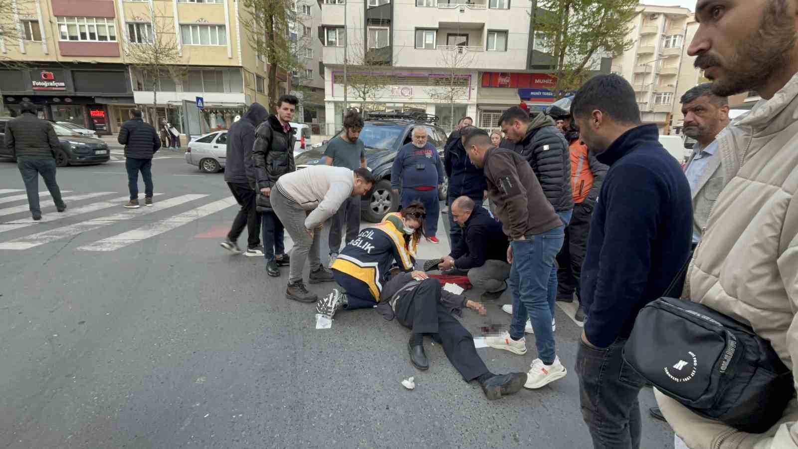 Çorluda Alkollü Sürücü Yaya Geçidinde Yaşlı Adama Çarptı