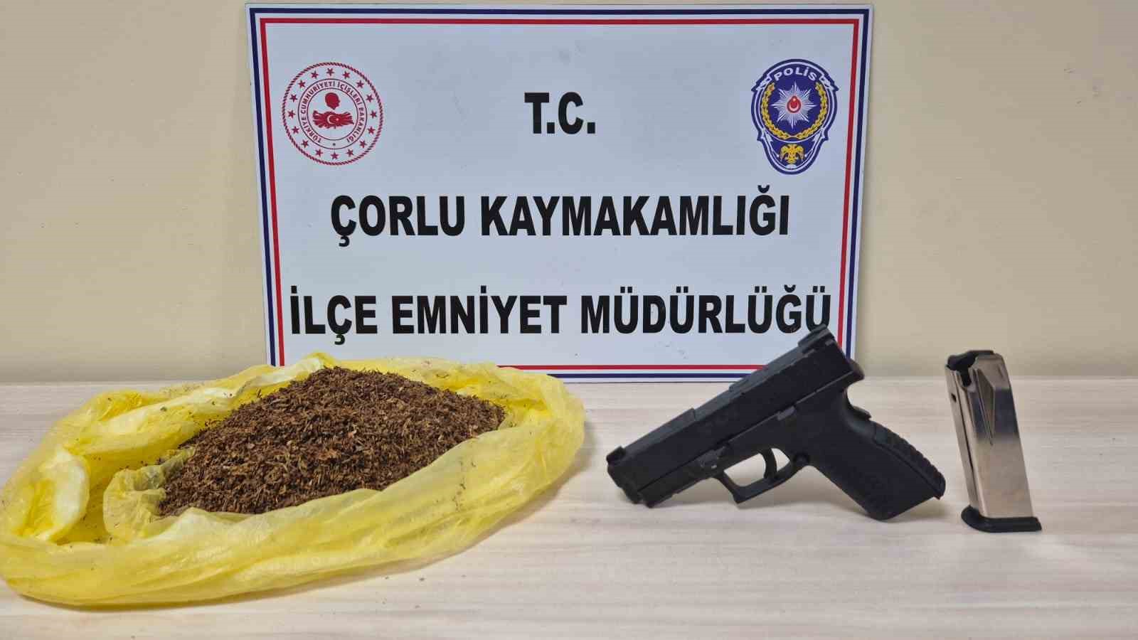 Çorluda Uyuşturucu Ve Ruhsatsız Tabanca Ele Geçirildi: 1 Tutuklu