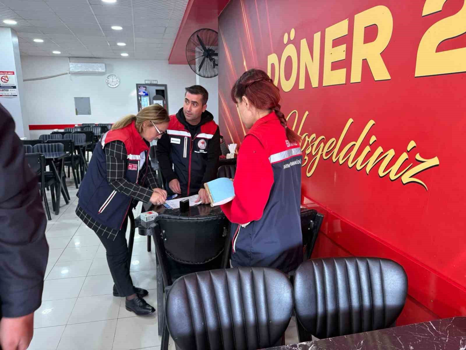 Edirnede  Gıda İşletmelerine Eş Zamanlı Denetim