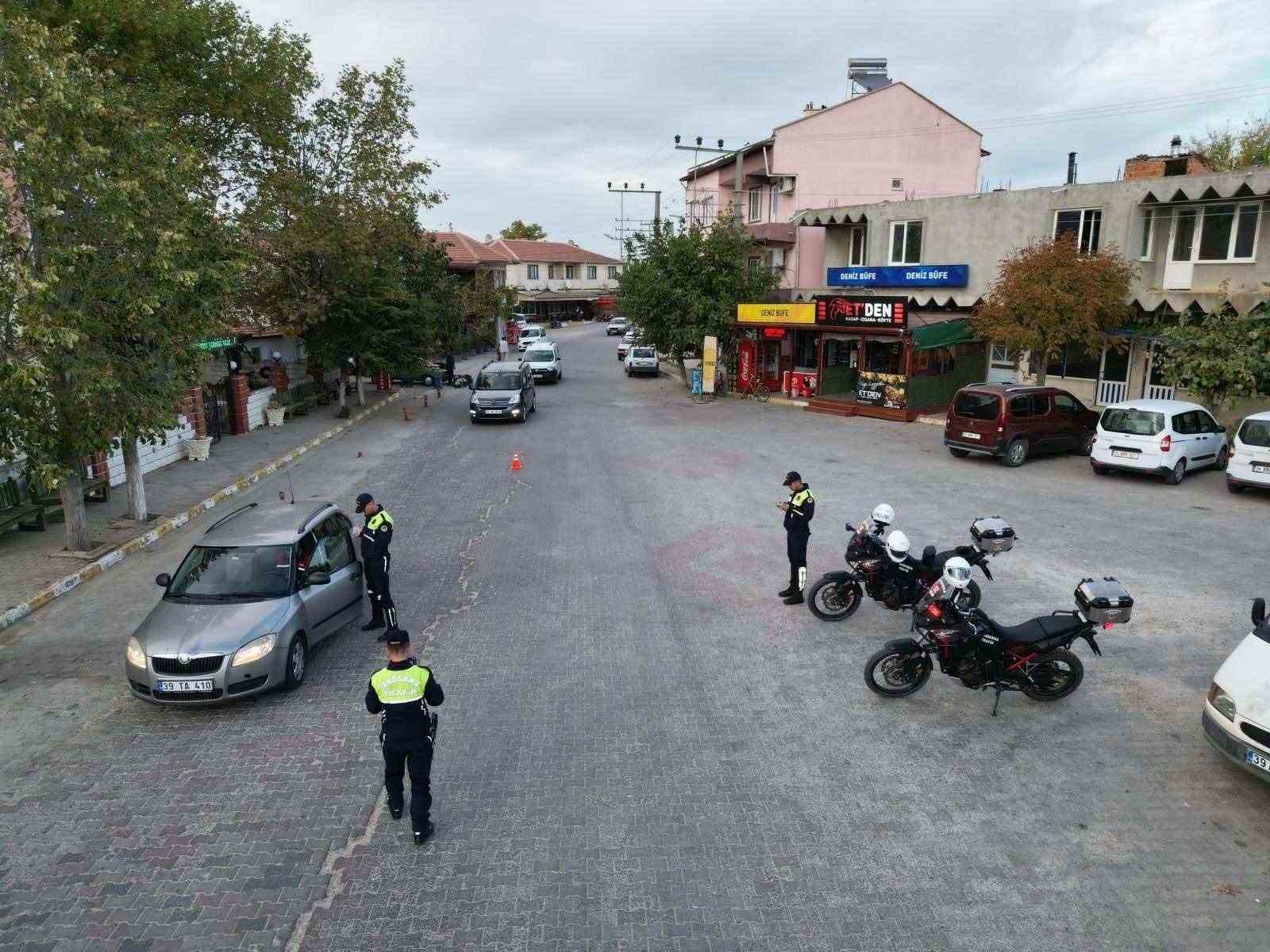 Kırklarelinde Dron Destekli Trafik Denetimi