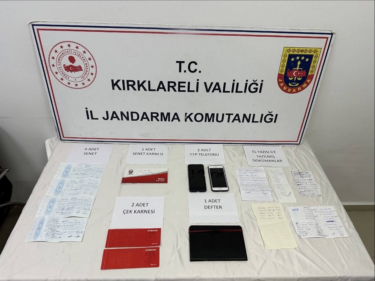 Kırklarelinde Tefecilik Operasyonu: 1 Gözaltı