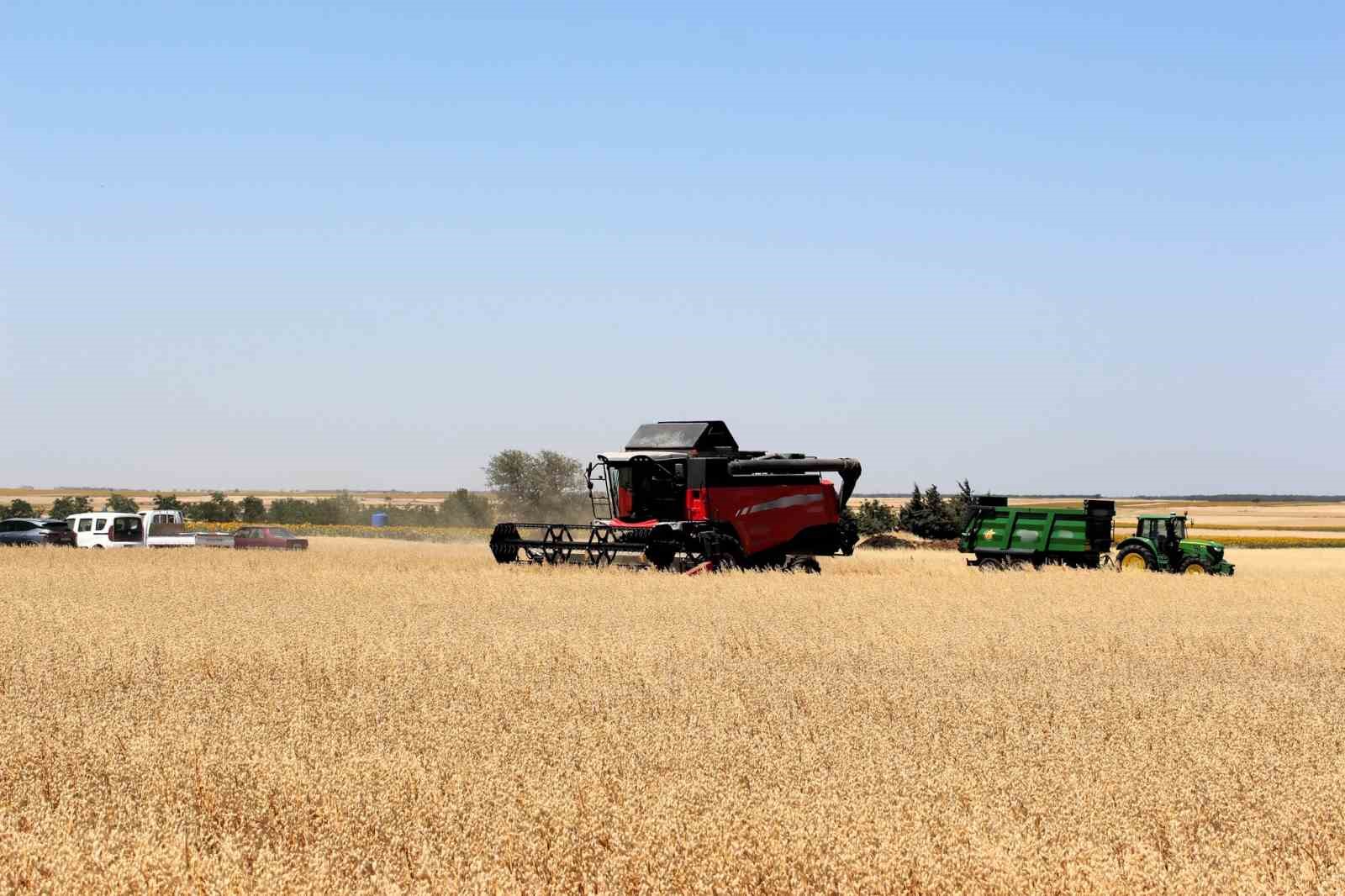 Kırklarelinde Yerli Milli 3 Yulaf Çeşidi Hasat Edildi