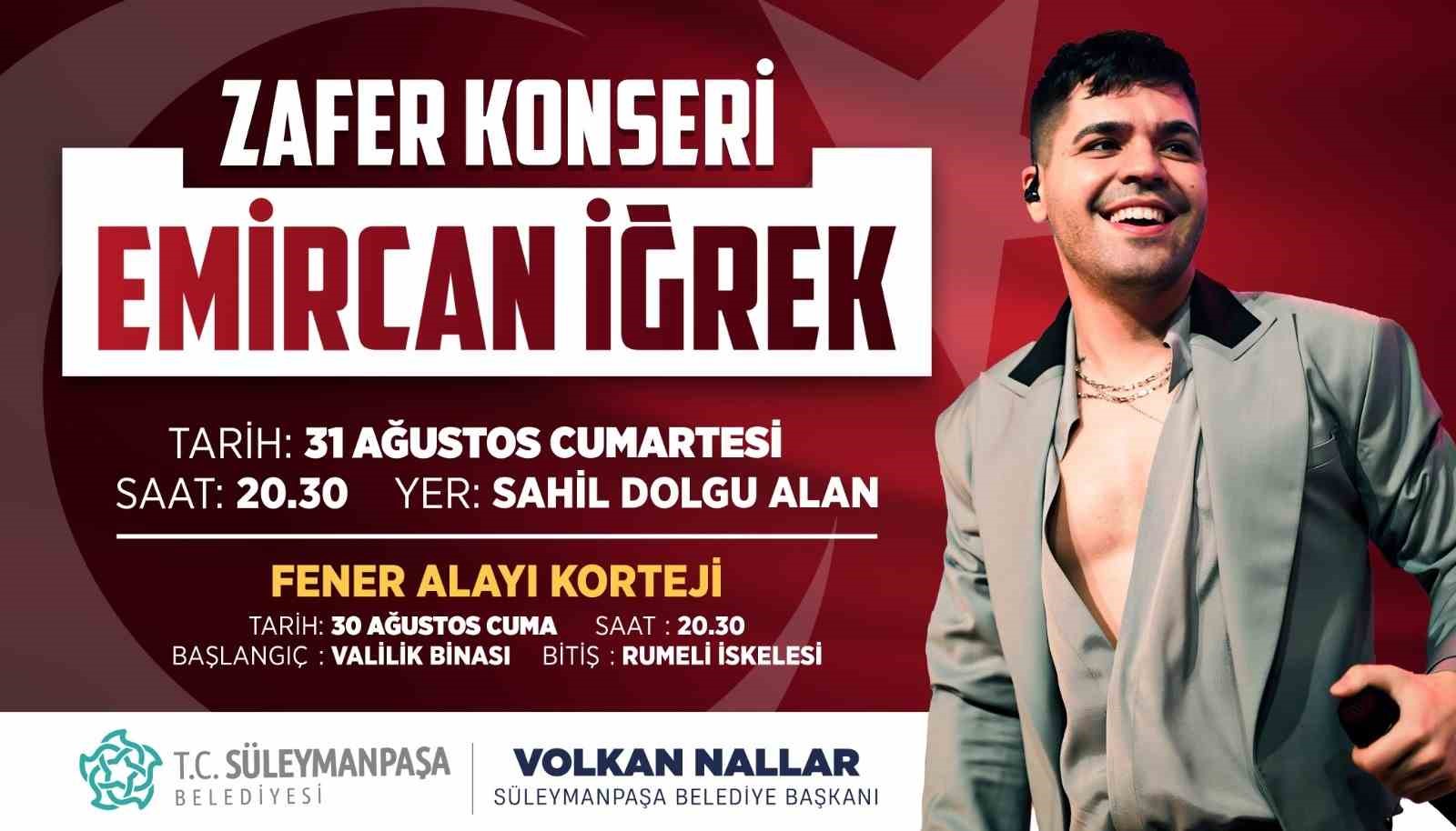 Süleymanpaşada 30 Ağustos Kutlamaları