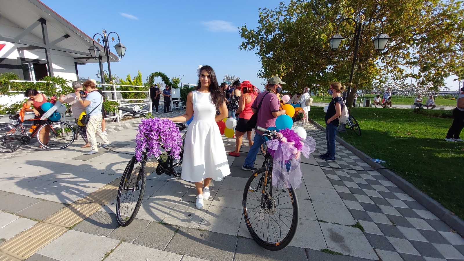 Süleymanpaşada Süslü Kadınlar Bisiklet Turu Düzenlendi