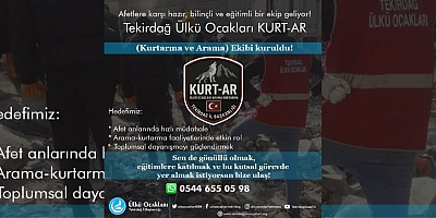 Tekirdağ Ülkü Ocakları’ndan Örnek Proje: ÜLKÜ OCAKLARI KURT-AR Ekibi Kuruldu