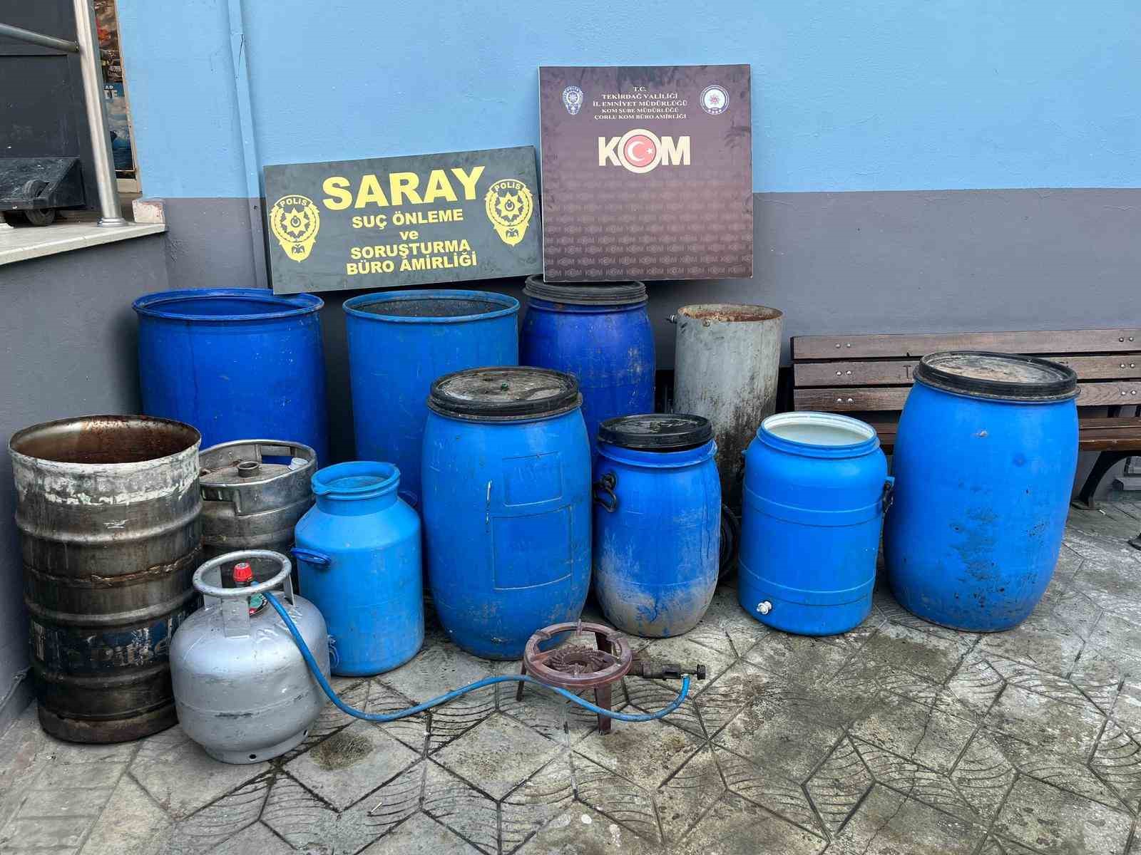 Tekirdağda 460 Litre Sahte Alkol Ele Geçirildi: 1 Gözaltı