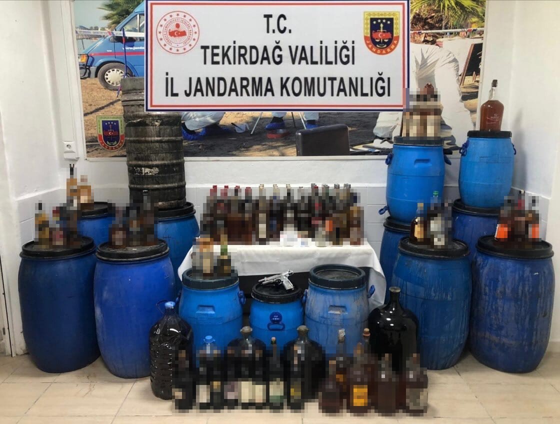 Tekirdağda 700 Litre Sahte İçki Ele Geçirildi