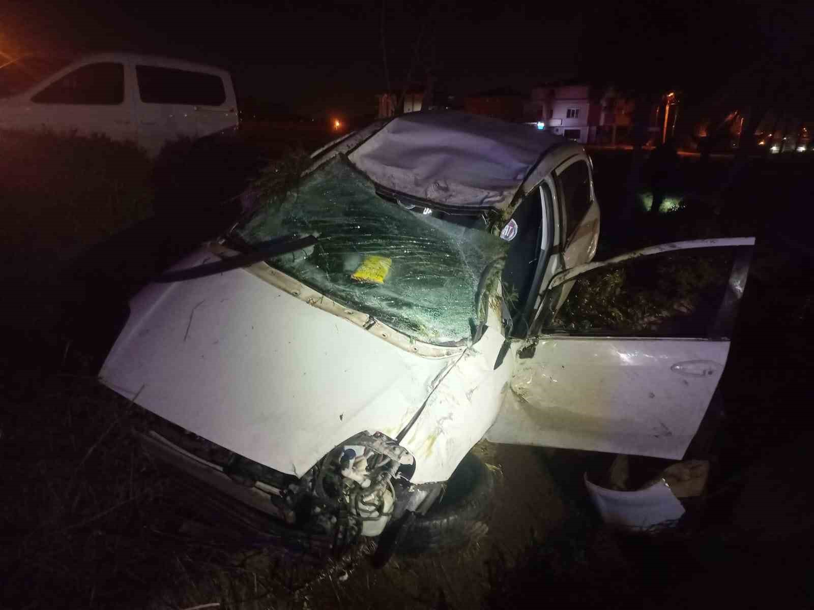 Tekirdağda Alkollü Sürücü Su Kanalına Uçtu