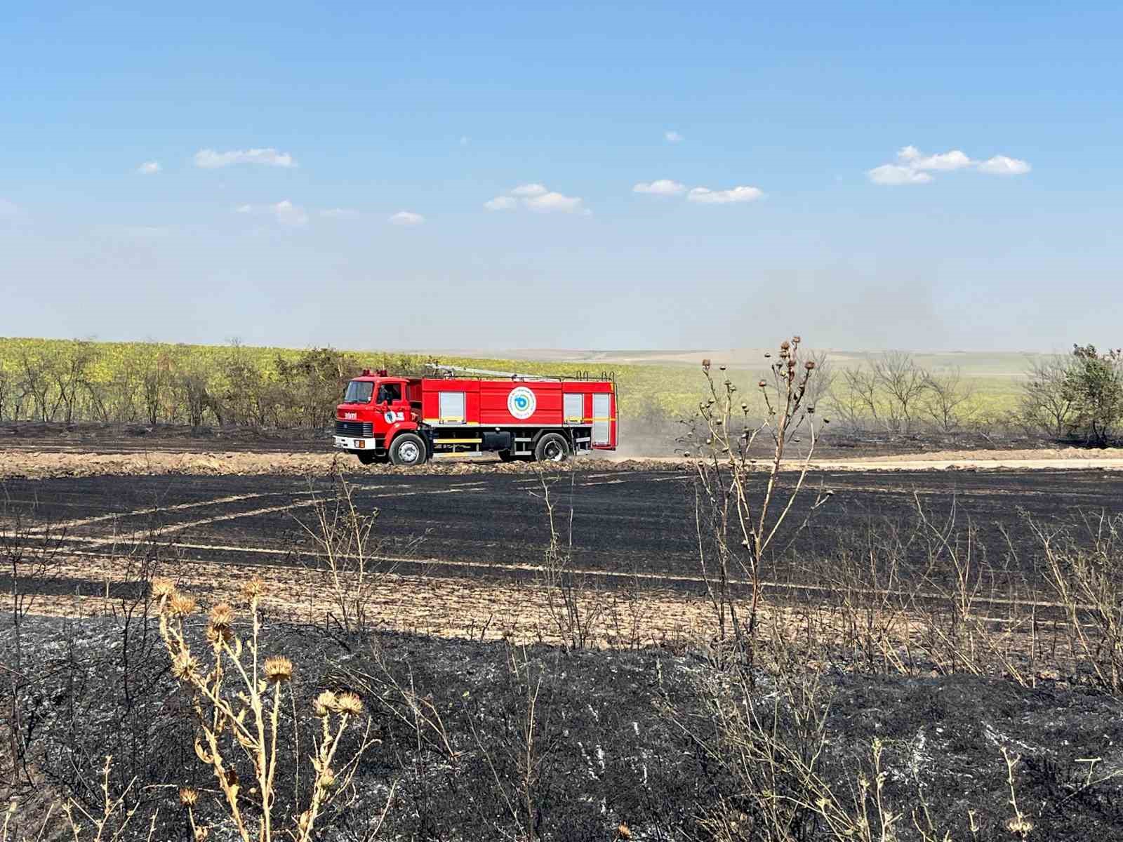 Tekirdağda Çıkan Tarla Yangını Söndürüldü