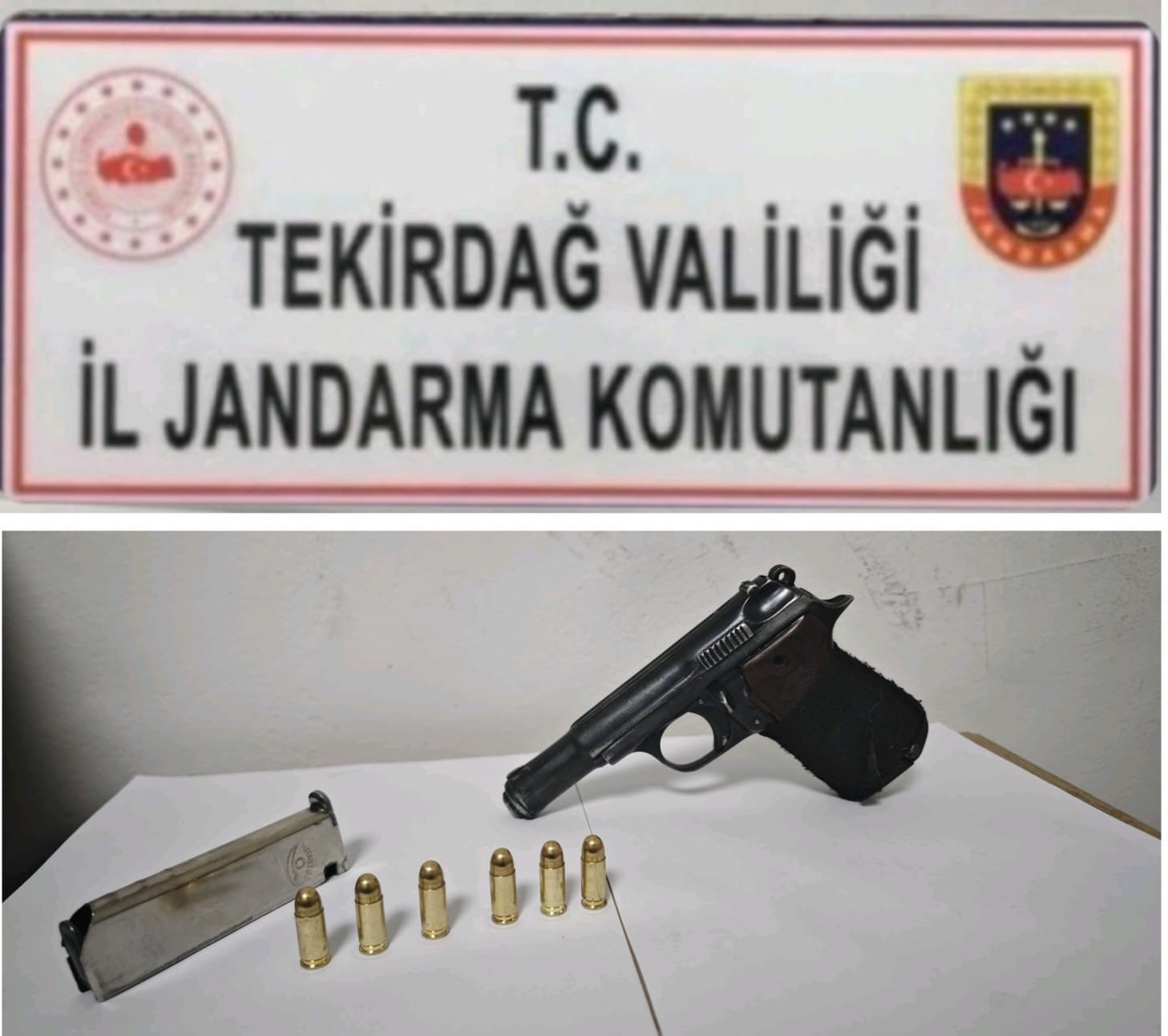 Tekirdağda Jandarma Ekiplerinden Silah Operasyonu