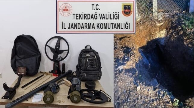 Tekirdağda Kaçak Kazıya Baskın: Dedektör, Boşluk Bulma Cihazı Ve Gaz Maskeleri Ele Geçirildi