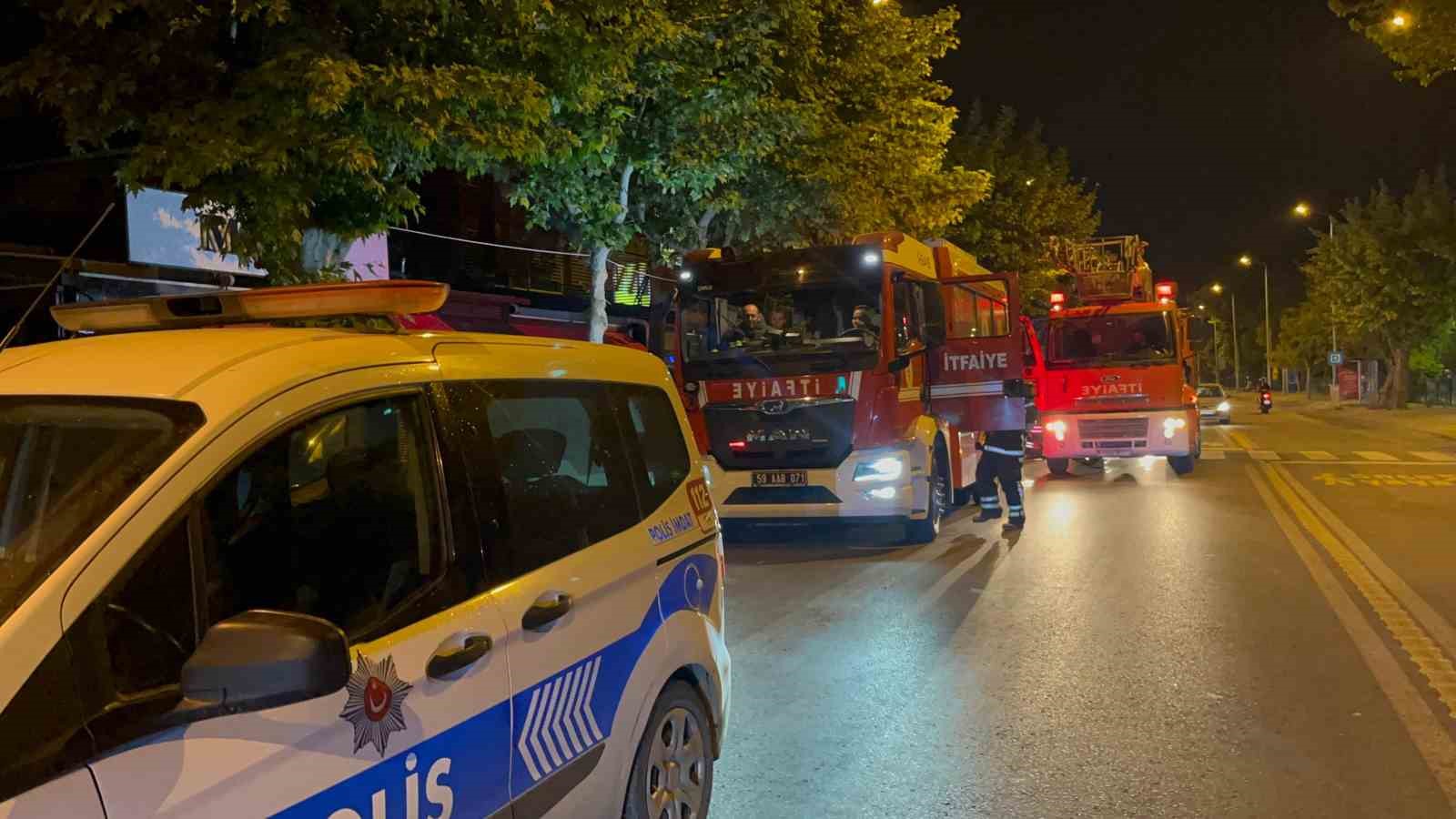 Tekirdağda Kafede Yangın Paniği