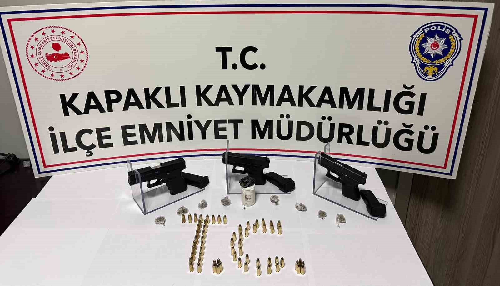 Tekirdağda Ruhsatsız Tabanca Ele Geçirildi