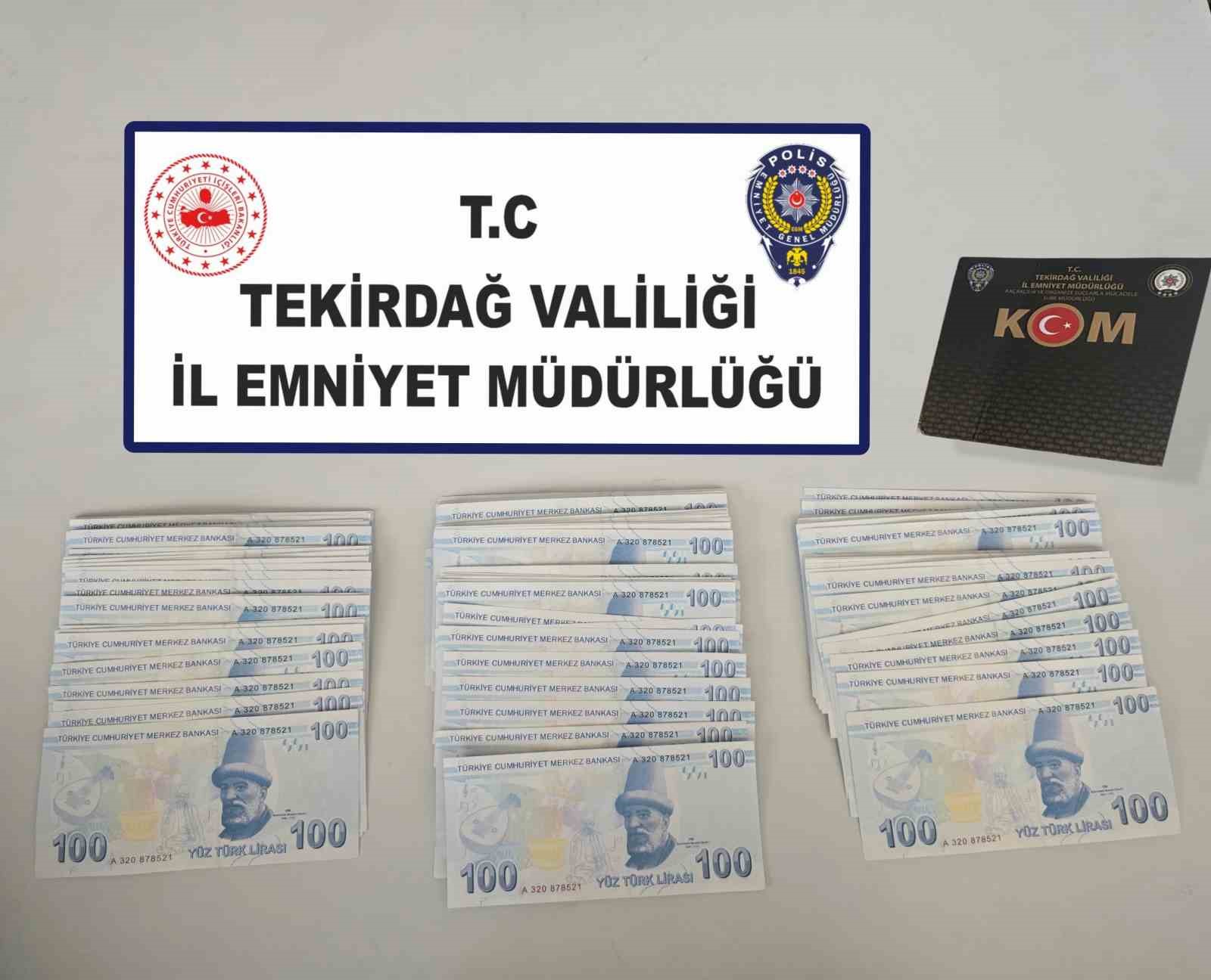 Tekirdağda Sahte Para Operasyonu: 23 Bin Tl Sahte Para Ele Geçirildi