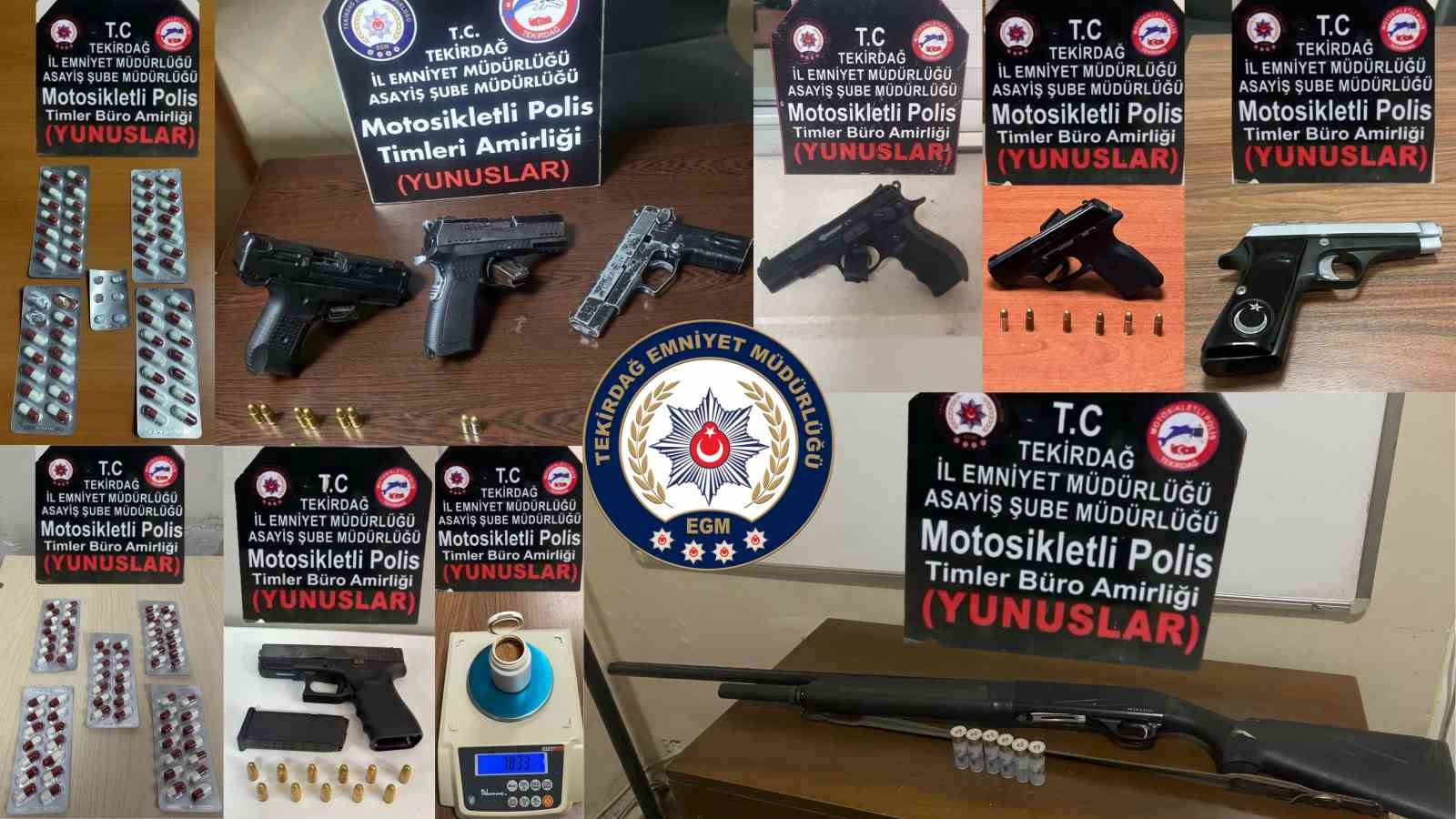 Tekirdağda Silah Ve Uyuşturucu Ele Geçirildi: 20 Gözaltı