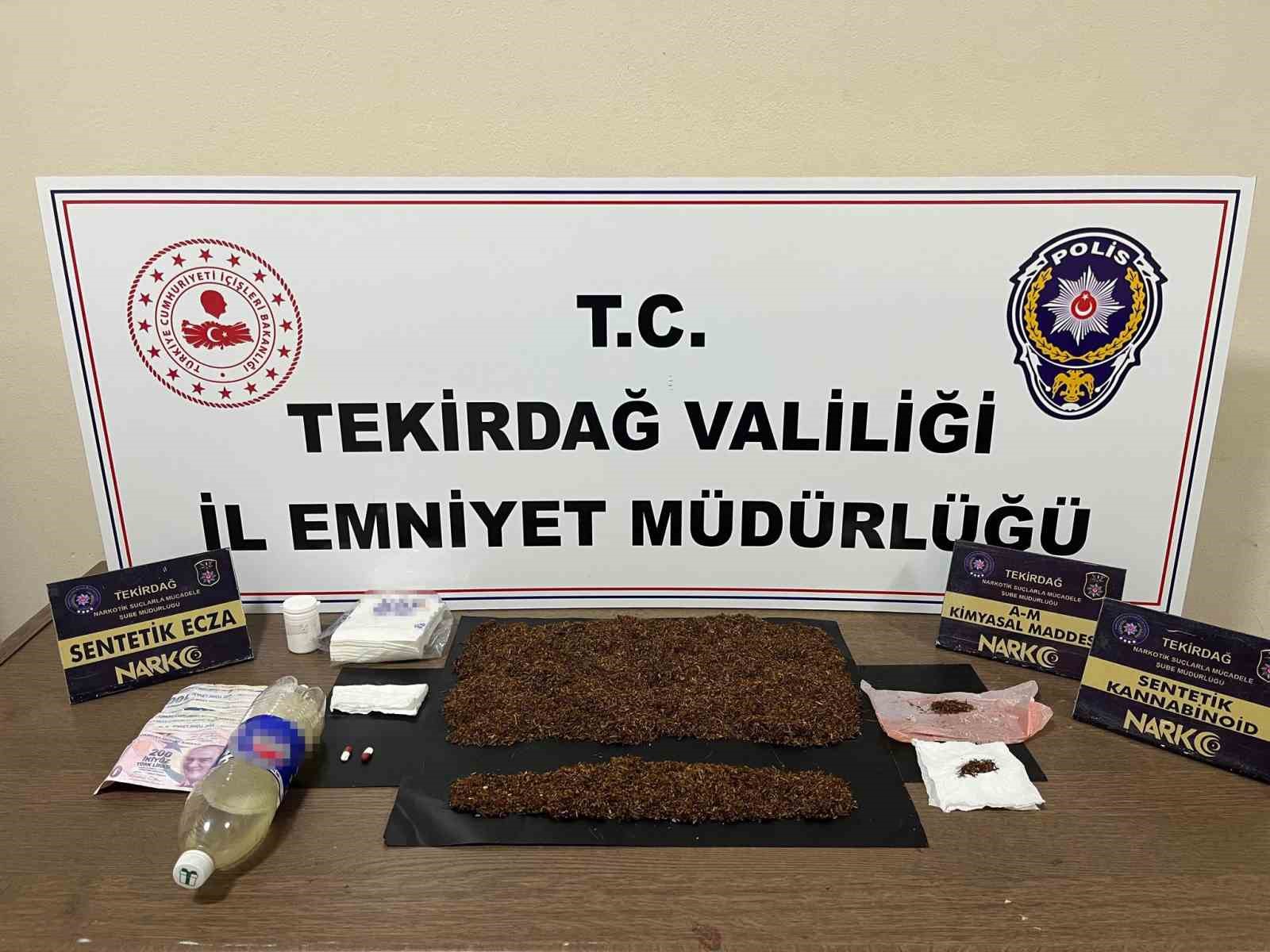 Tekirdağda Uyuşturucu Operasyonunda 3 Şüpheli Tutuklandı