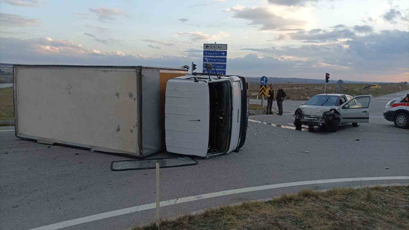 Tekirdağda Işık İhlali Kazaya Neden Oldu: 1 Yaralı