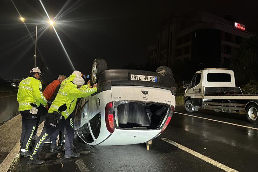 Alkollü sürücünün kullandığı otomobil takla attı