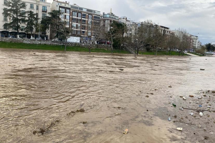 Çanakkale'de Kocabaş Çayı taştı; tarım arazileri sular altında kaldı (3)