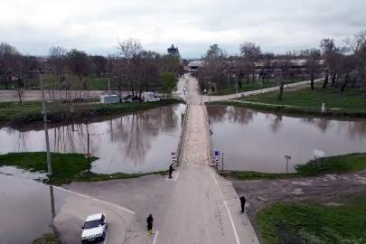 Edirne'de debisi artan Tunca Nehri'nde 'turuncu' alarm verildi