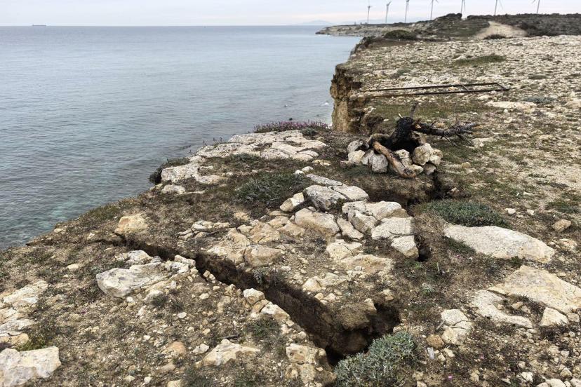 Polente Burnu'nda çökmeler meydana geldi
