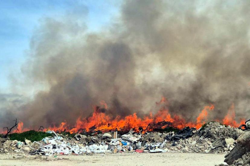 Tekirdağ'da atık deposunda yangın