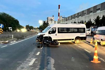 Tekirdağ'da minibüsle çarpışan motosikletin sürücüsü öldü