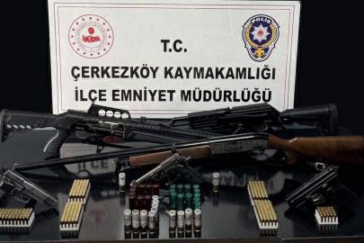 Tekirdağ'da silah operasyonunda 10 gözaltı